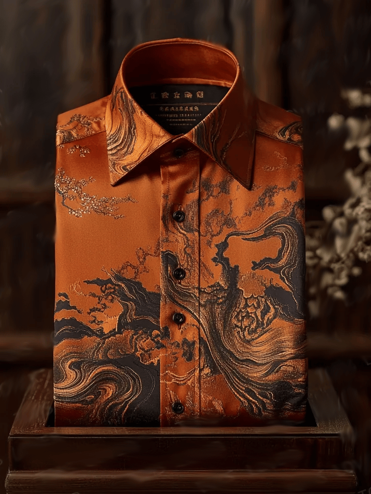Camisa ejecutivo casual de manga larga para hombre