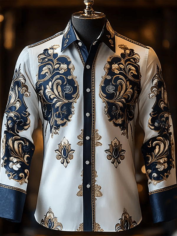 Camisa de lujo Gorgeous de manga larga para hombre