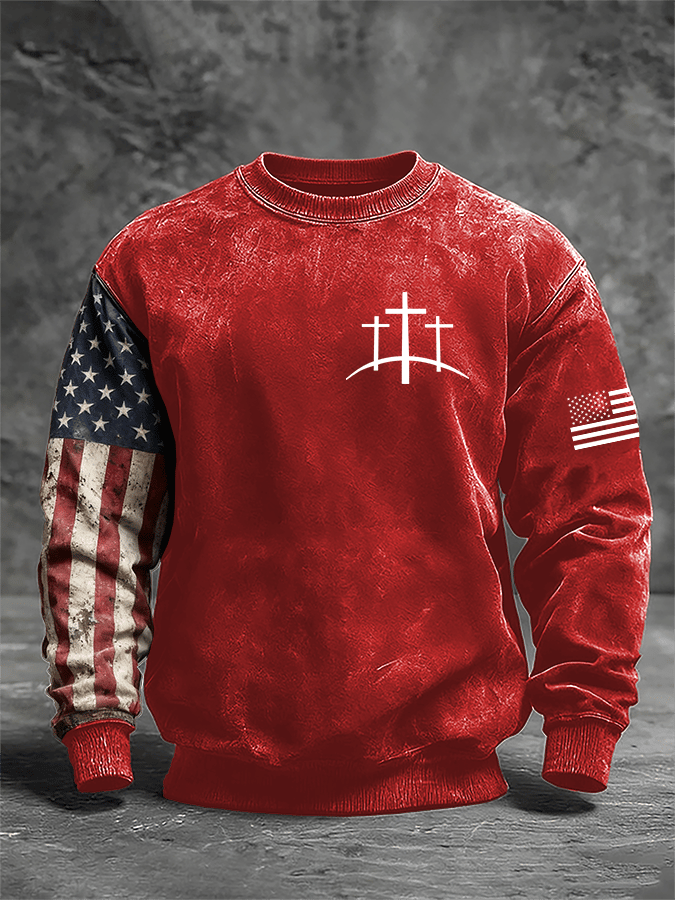 Sudadera Faith estampado cuello redondo para hombre