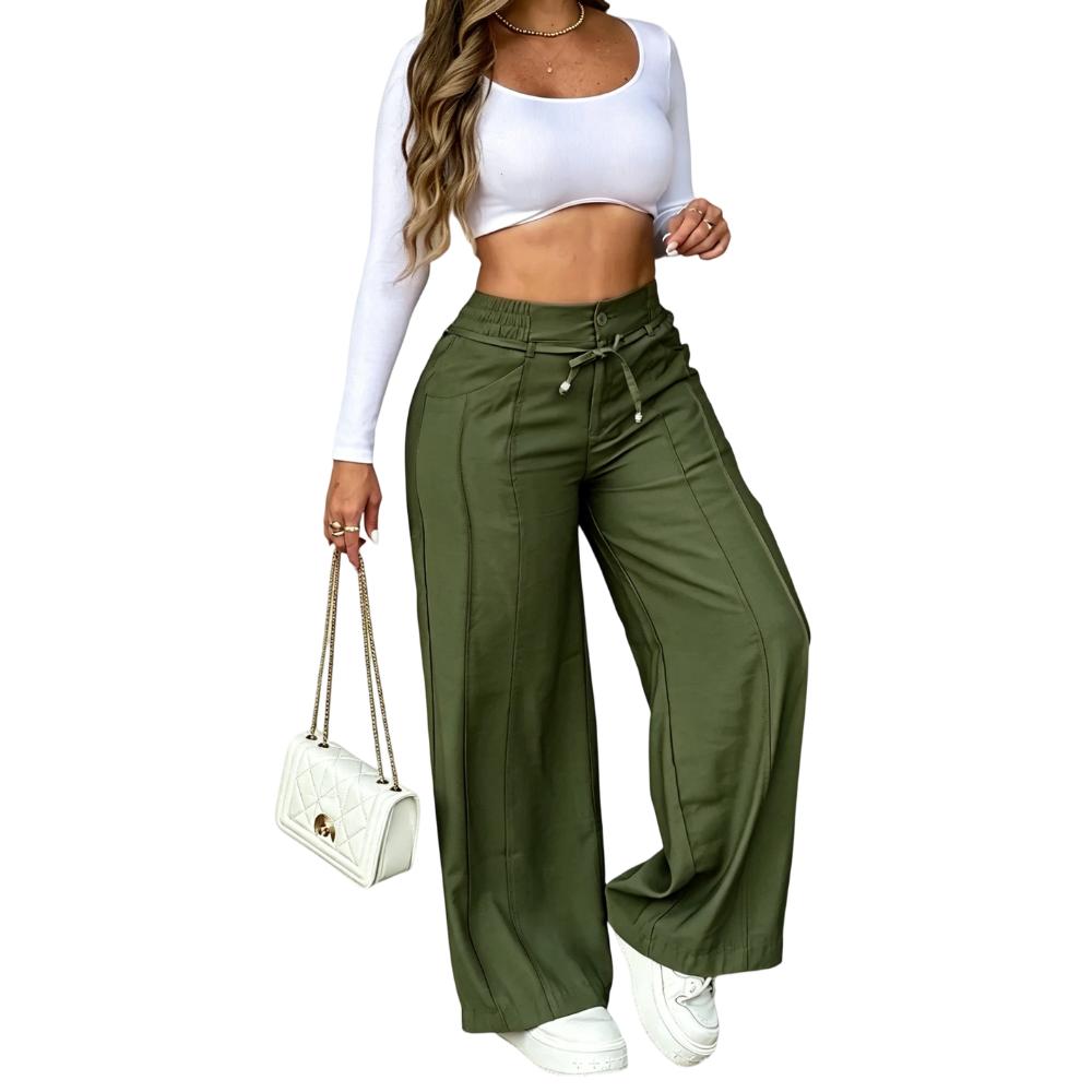 Pantalón casual de pierna ancha para mujer · vista 6