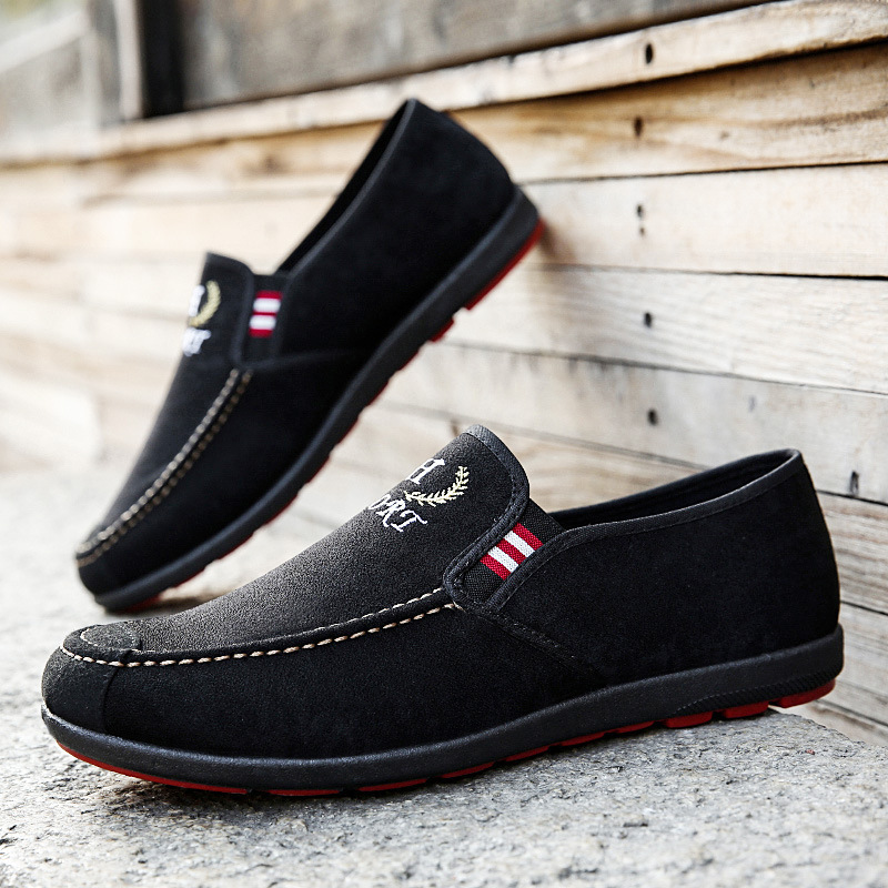 Mocasines Cowhide-Soled Low-Top Canvas