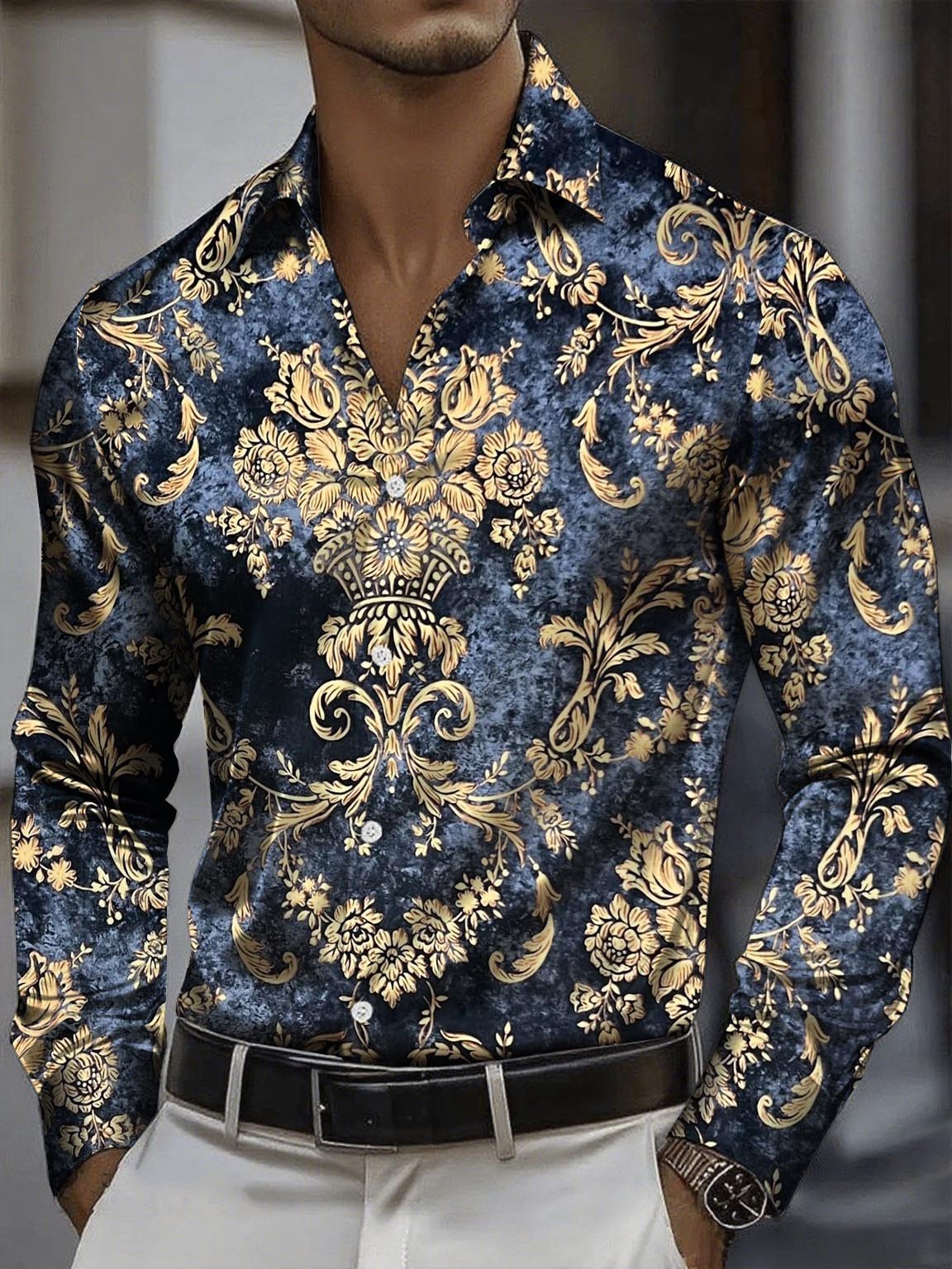 Camisa elegante And clásico ejecutivo de manga larga para hombre