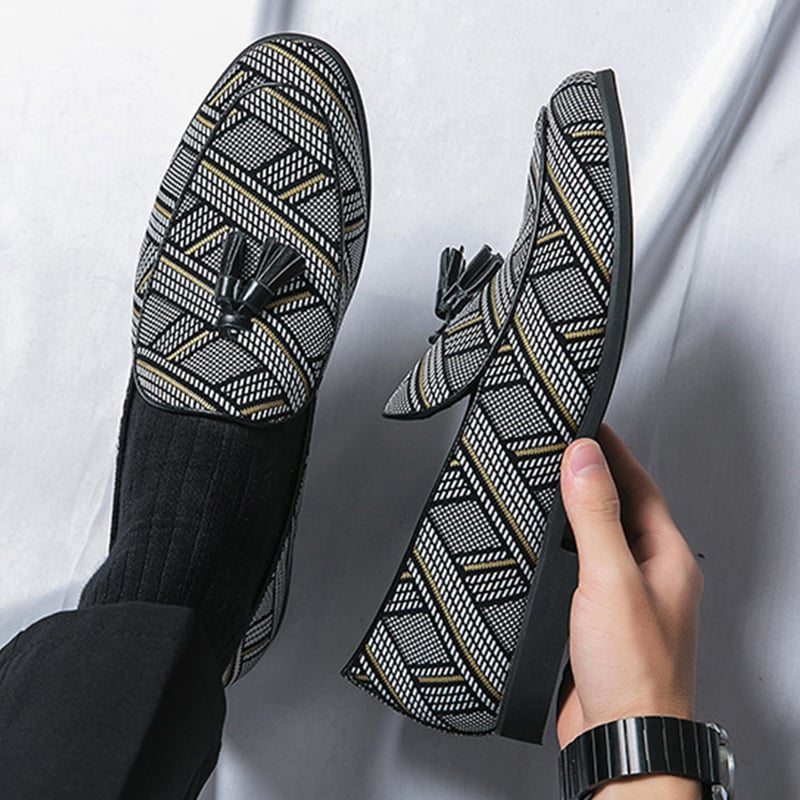Zapatos de moda All-Match Ethnic Style casual cuero para hombre