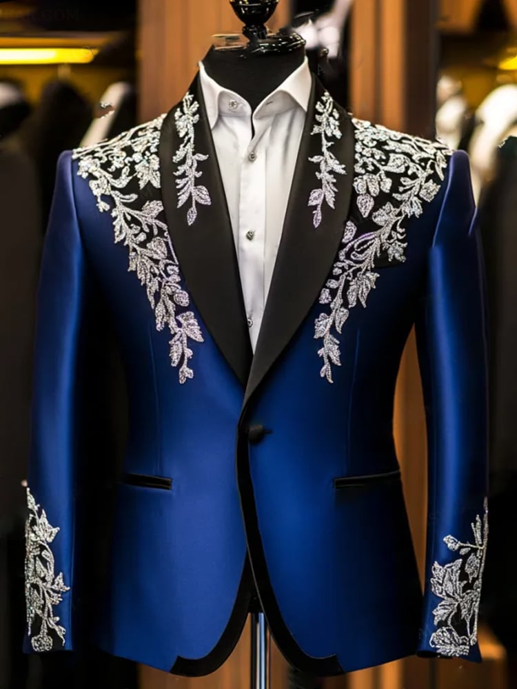 De lujo ejecutivo estampado sacos para hombre
