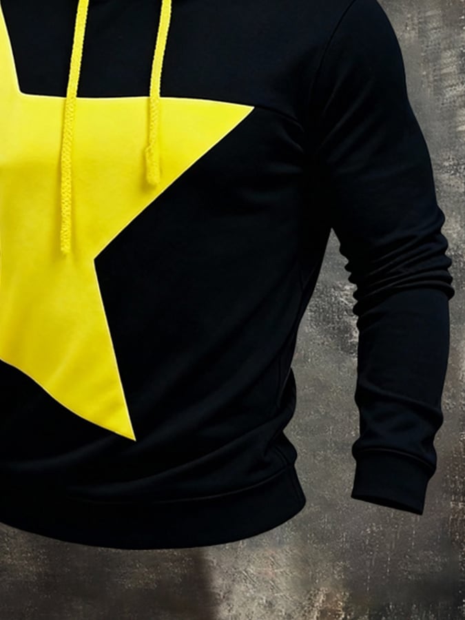 Sudadera elegantee Color-Blocked Hooded para hombre