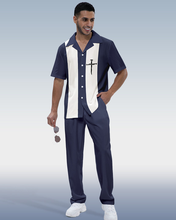 Camisa Rianmond Colorblock de manga corta 317 para hombre