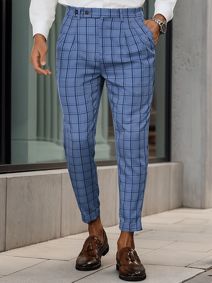Pantalón de modaable a cuadros Design ejecutivo casual para hombre