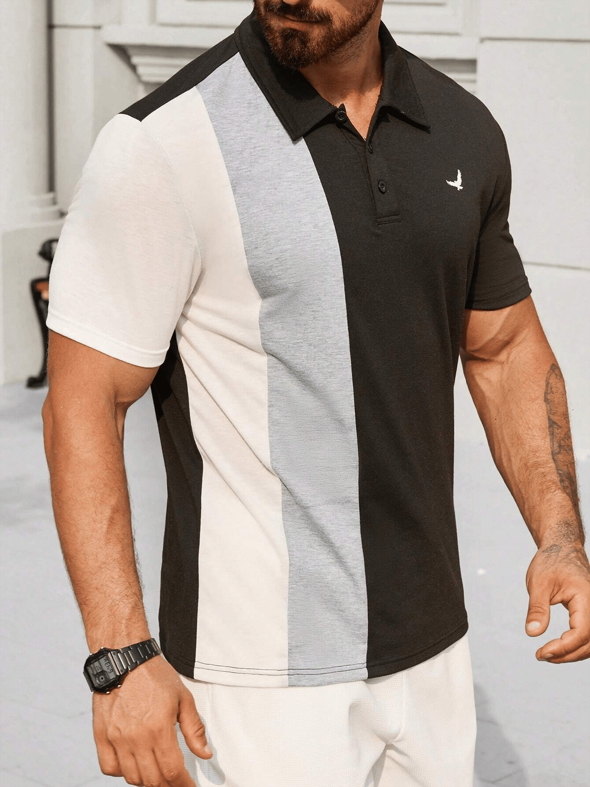 Camisa casual ejecutivo de moda polos para hombre