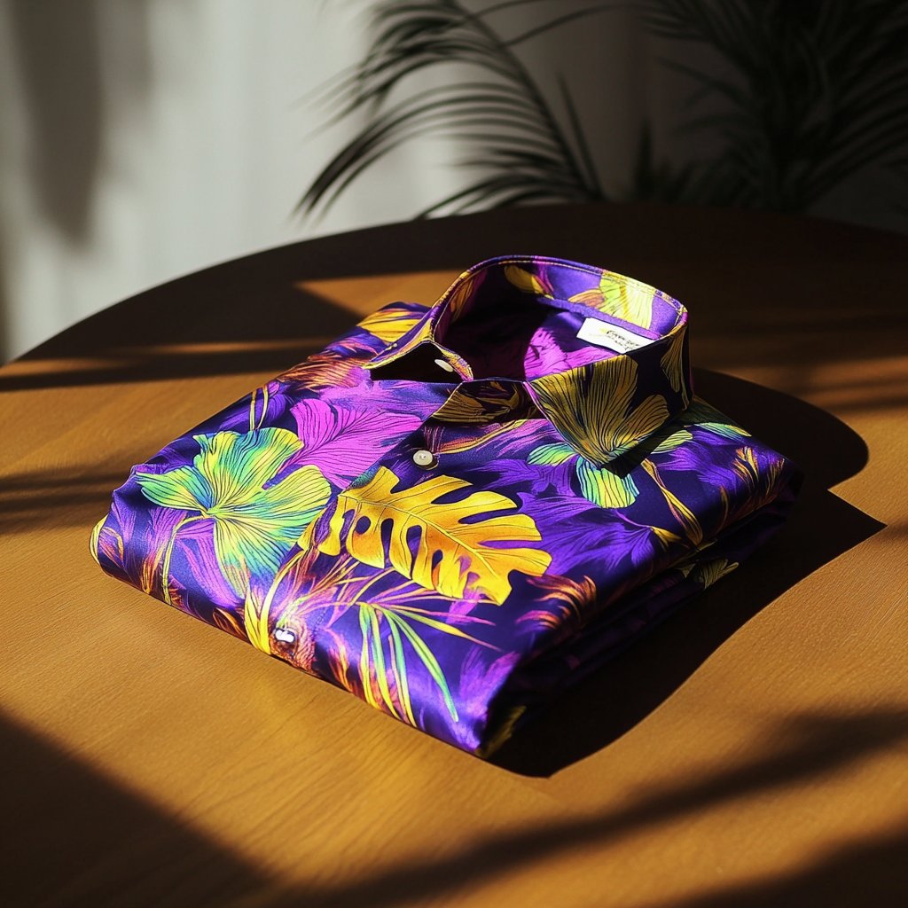 Camisa ejecutivo casual floral solapa de manga corta para hombre
