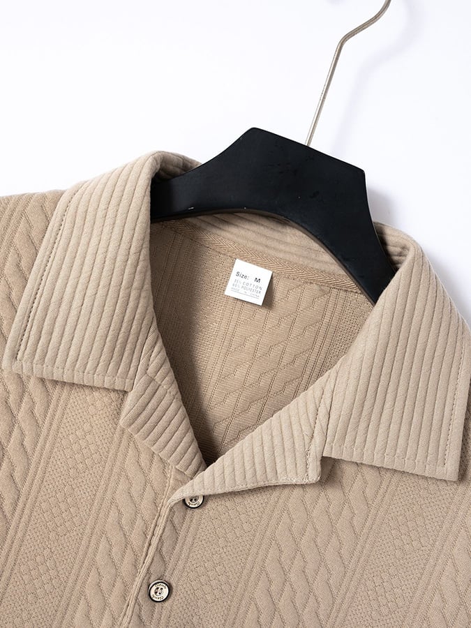 Camisa polo jacquard Fabric de modaable casual para hombre