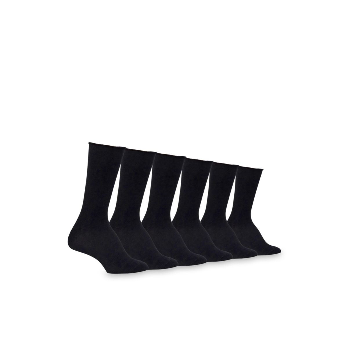 Roll Top Trouser Crew Socks- 6-Pack - 4