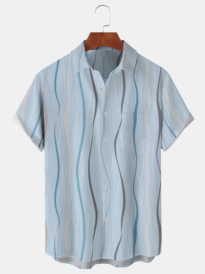 Camisa estampado Resort casual para hombre