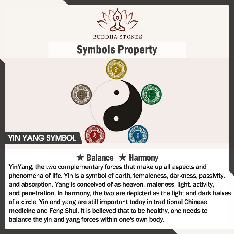 Buddha Stones Black Obsidian Yin Yang Nine-Character Mantra Fulfilment Bracelet
