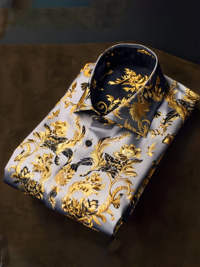 Camisa Best Unique Luxe Collection Effortless chic High Elasticity estampado camisa para hombre