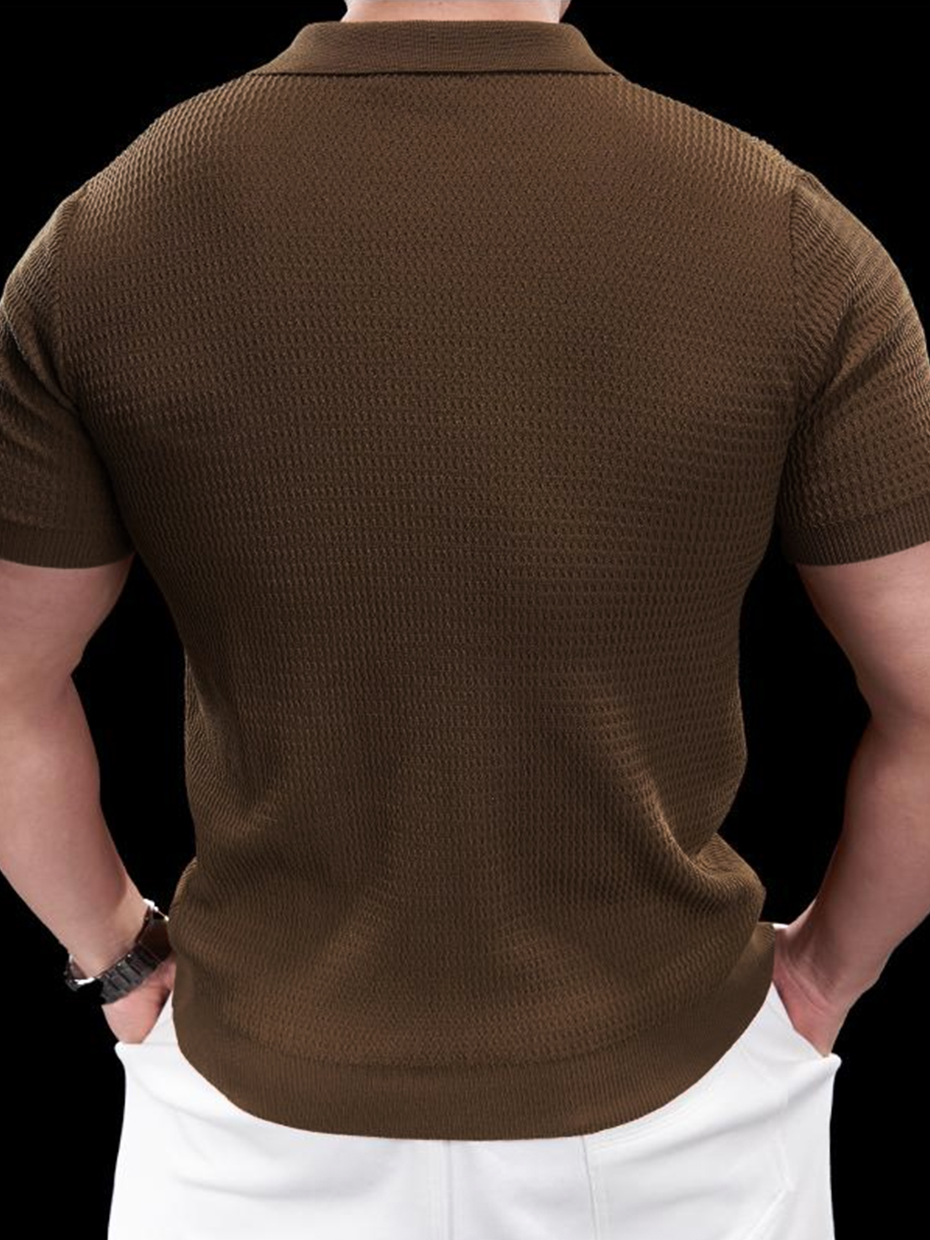Flextejido Active tejidoted Buttonless Polo