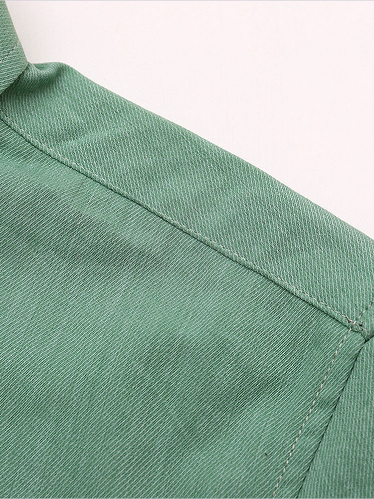 Camisa Men de algodón Button Up