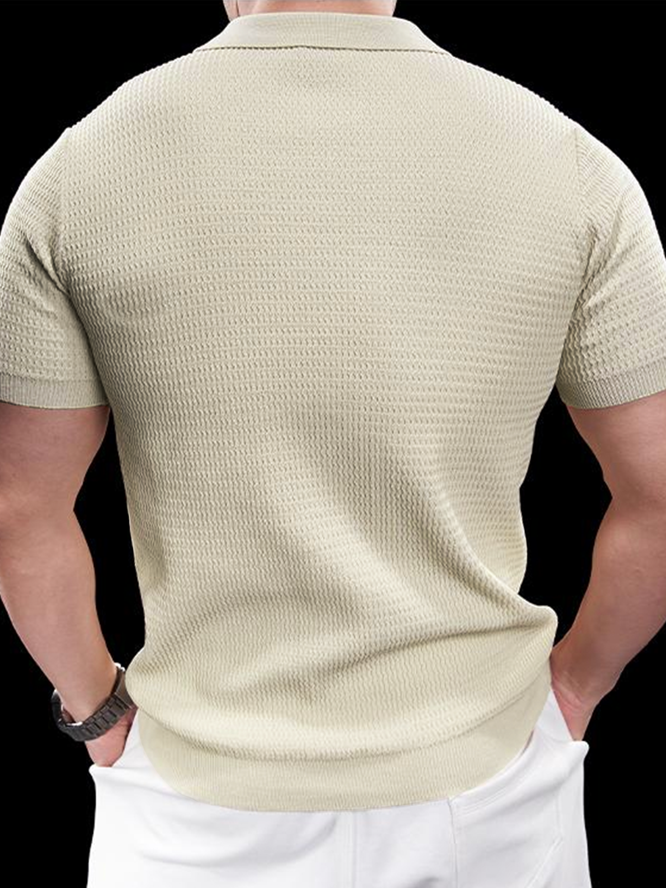 Flextejido Active tejidoted Buttonless Polo