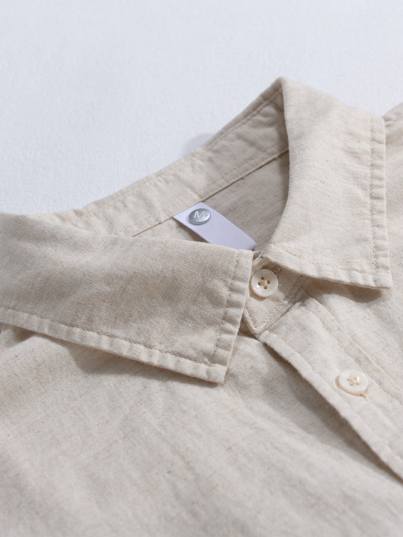 Camisa de manga larga de lino de algodón With Pocket