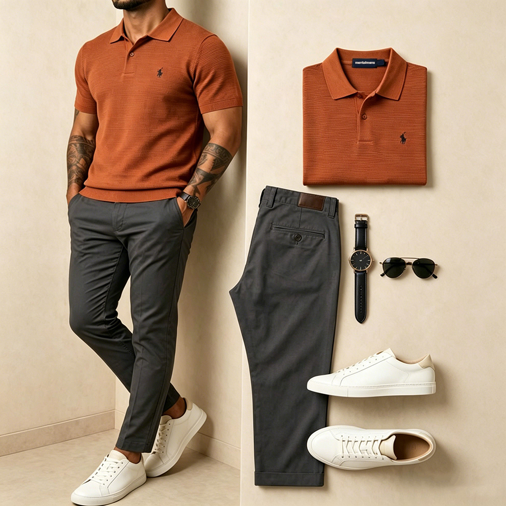Pantalón Textured tejido Polo & Dark Grey Slim Two-Piece Suit