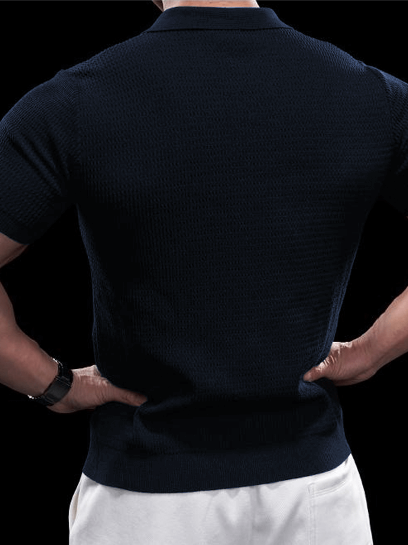 Flextejido Active tejidoted Buttonless Polo