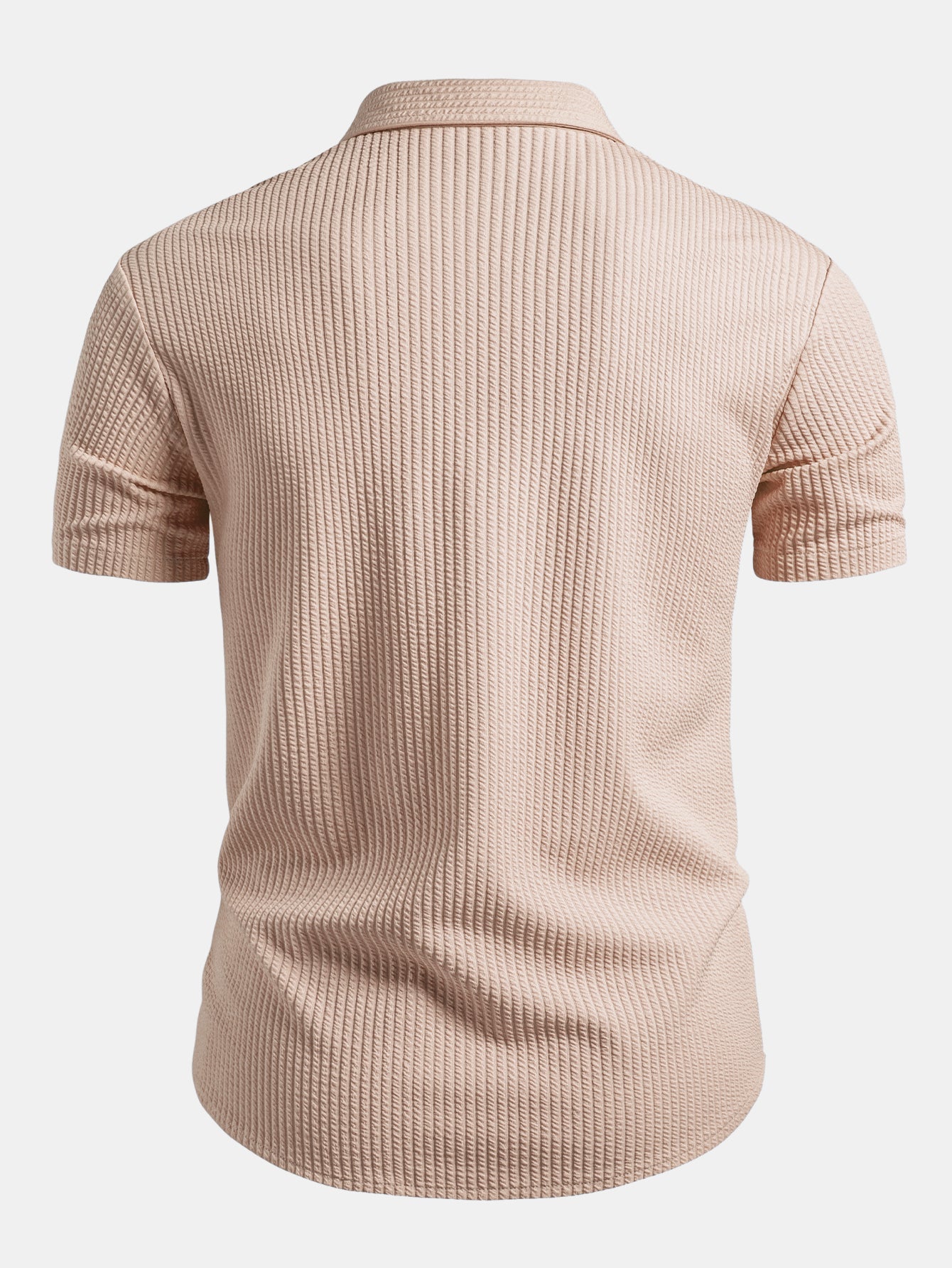Camisa Muscle Fit Ribbed Button Up