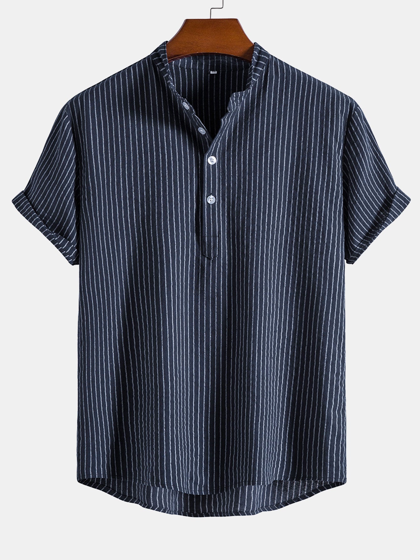 Man a rayas Henley camisas