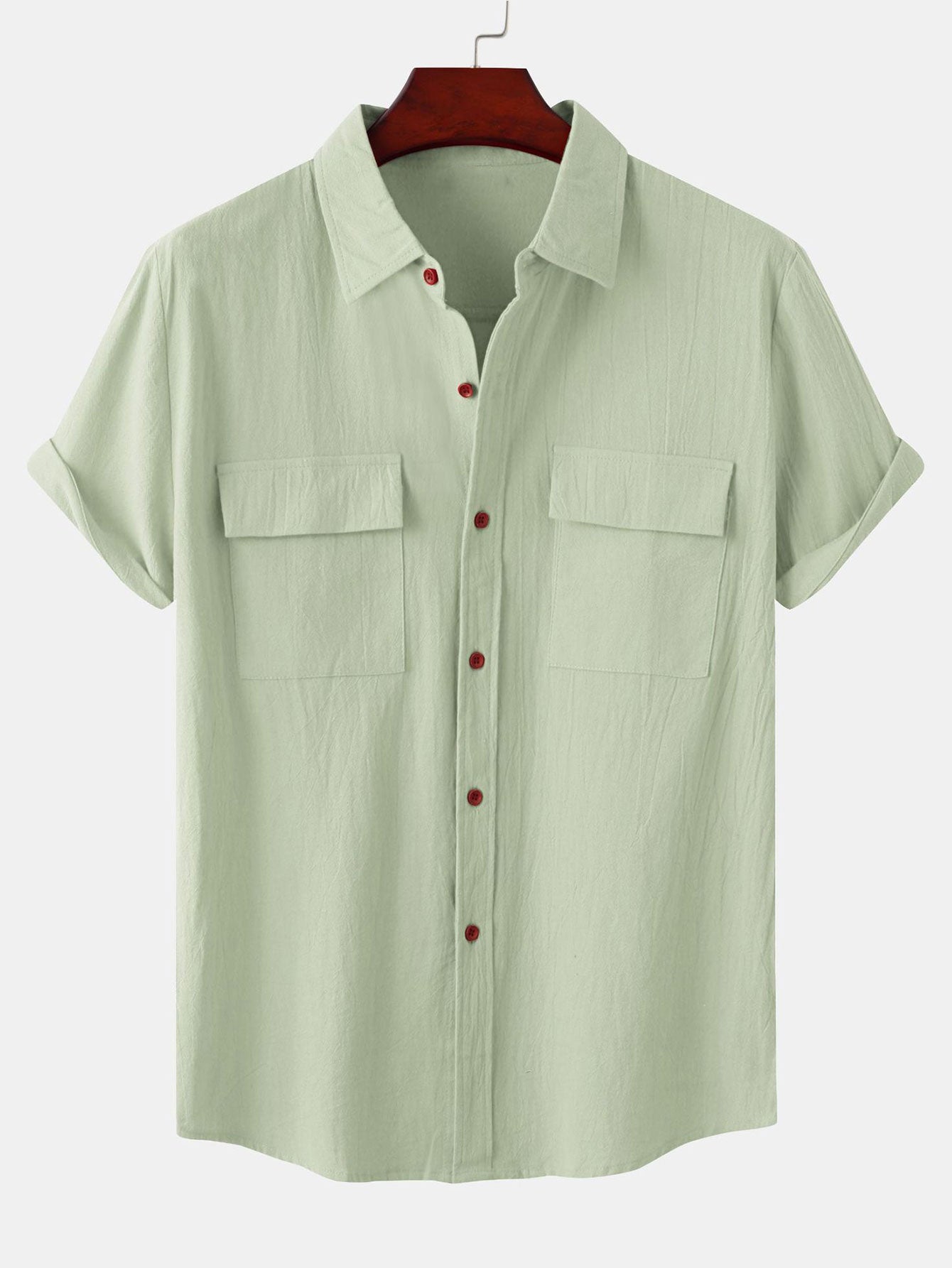 Camisa Man Button Up With Patch Pockets