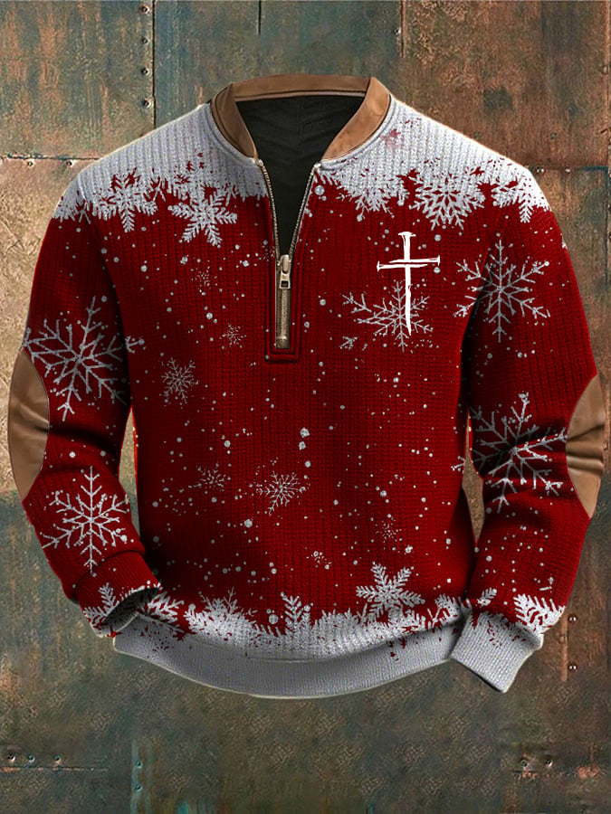 Sudadera casual Christmas Faith tejido para hombre