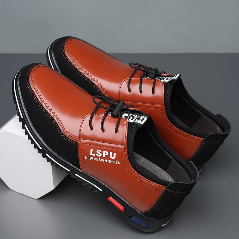 Zapatos ejecutivo casual Simple de moda cuero para hombre