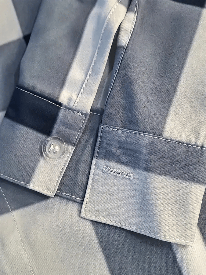 Camisa a cuadros ejecutivo casual para hombre