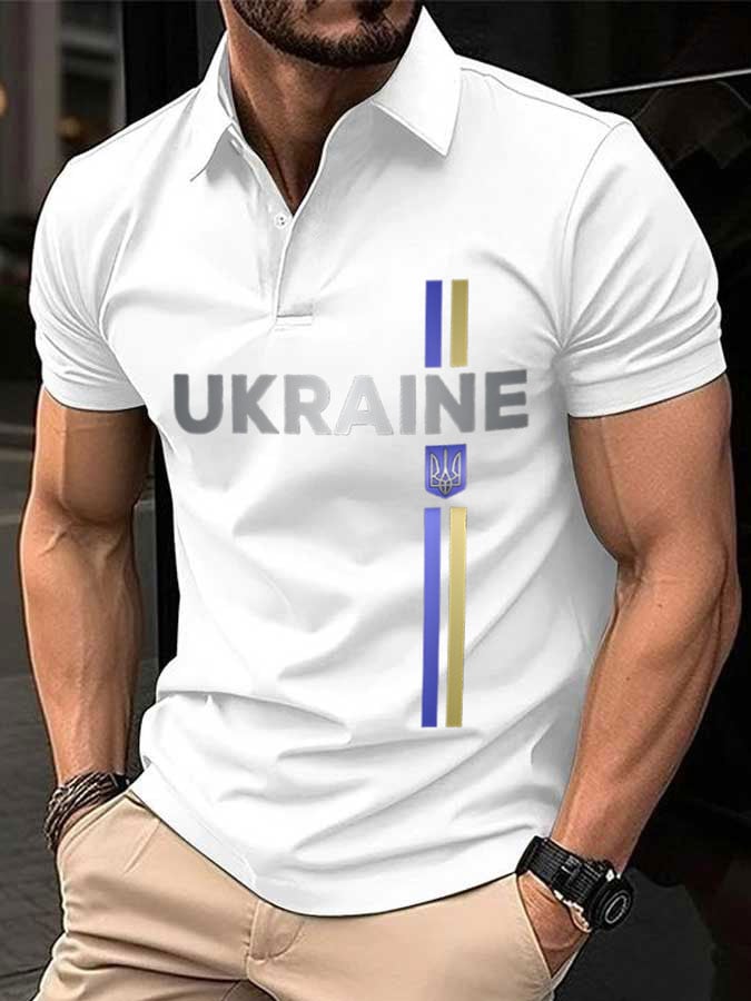 Camisa polo Ukraine estampado para hombre