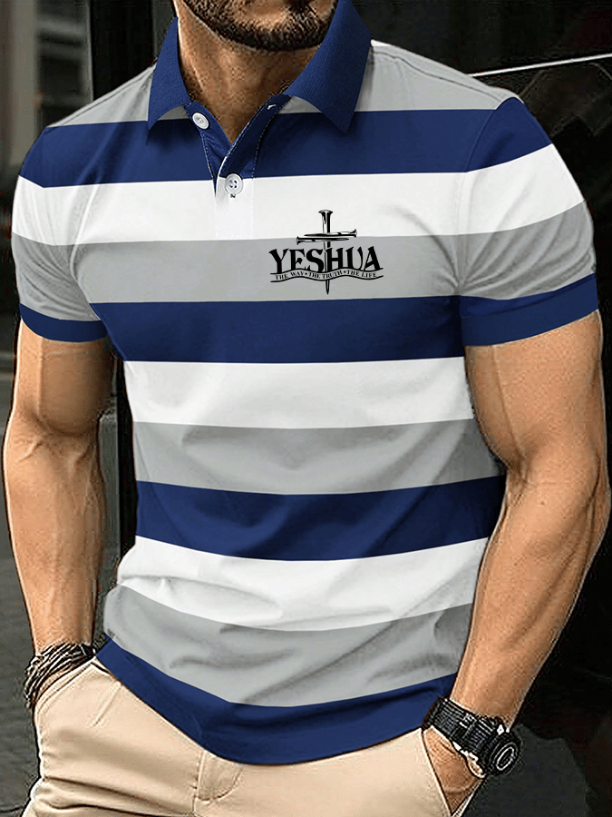 Camisa polo Faith estampado casual para hombre