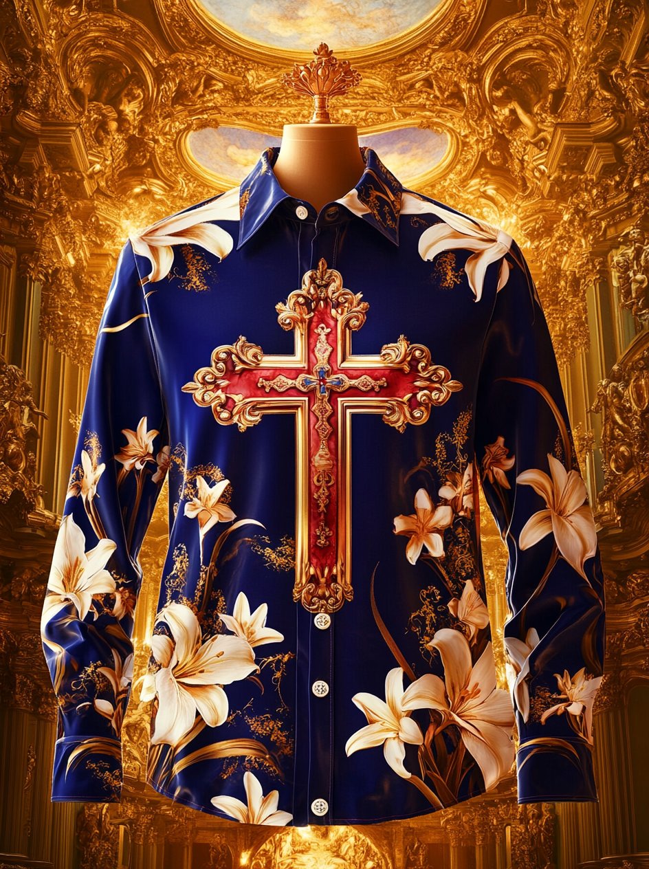 Camisa de lujo Gorgeous de manga larga para hombre