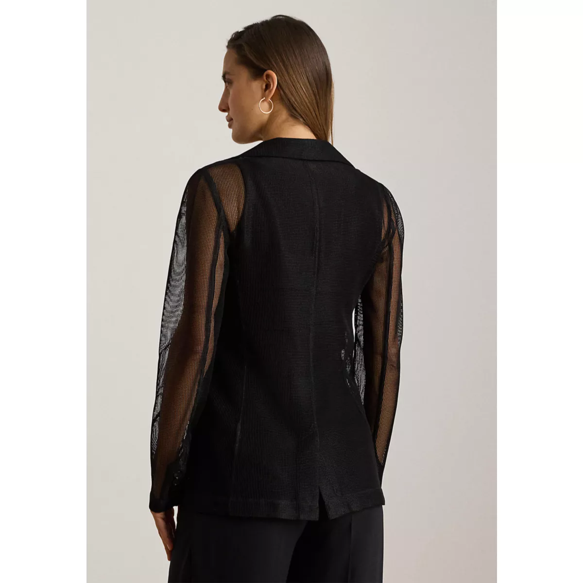Women's Mesh Single-Button Blazer - 2