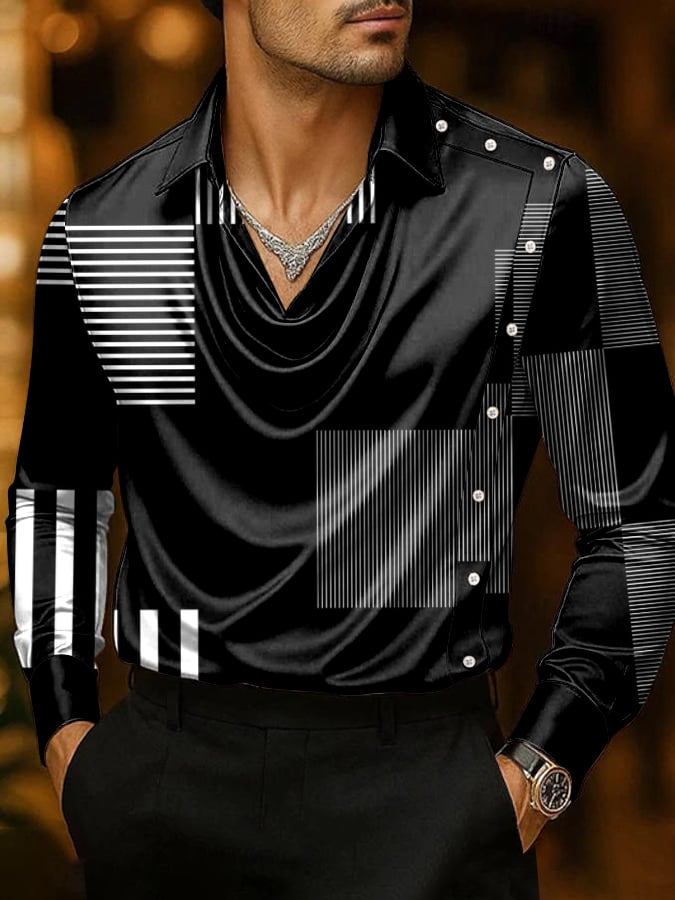 Camisa ejecutivo casual satén para hombre