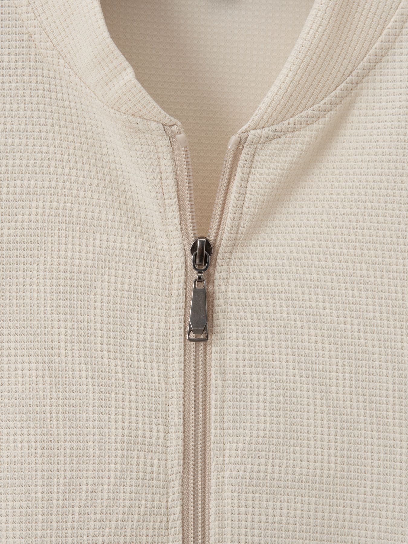 Chaqueta vintage Waffle Zip Comfort para hombre