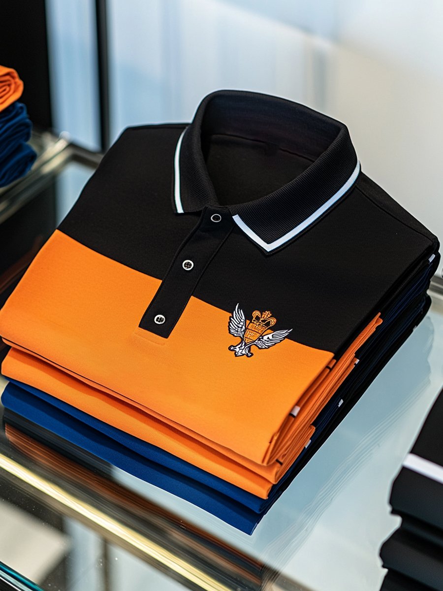 Camisa polo vintage ejecutivo de manga larga para hombre