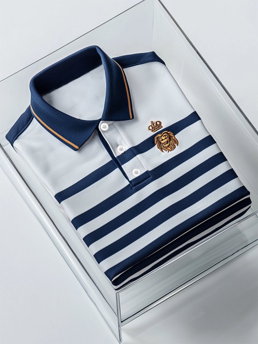 Camisa polo ejecutivo casual Button de manga corta para hombre
