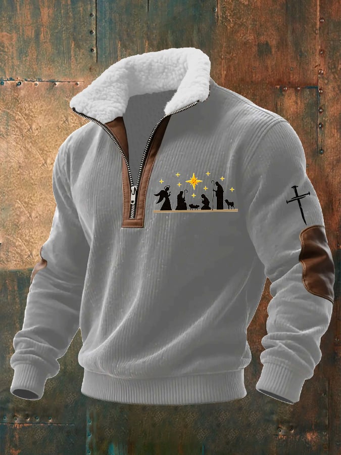 Sudadera casual retro faith Christmas para hombre