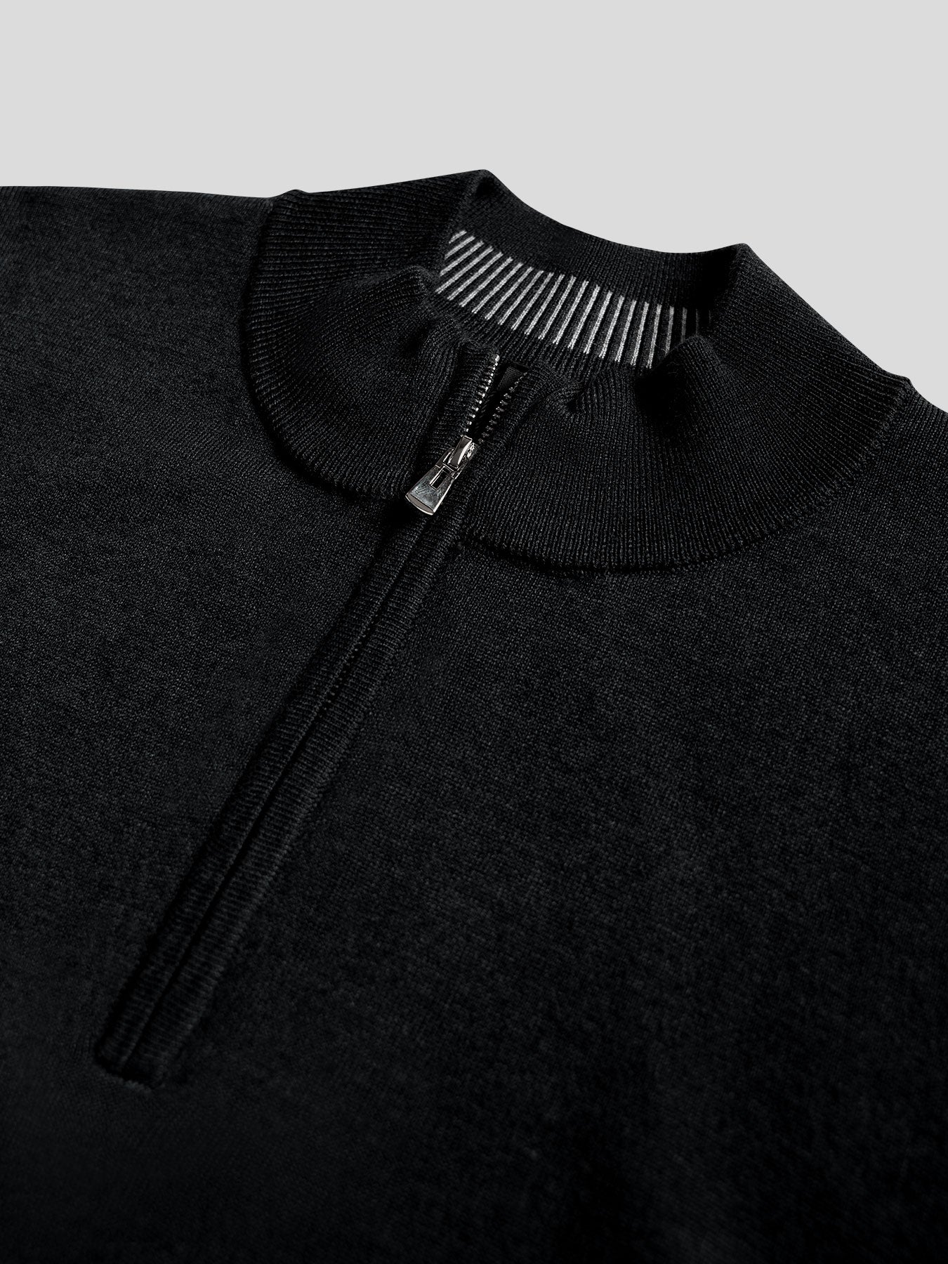 Gentletejido Washable Half Zip Mock Neck Sweater