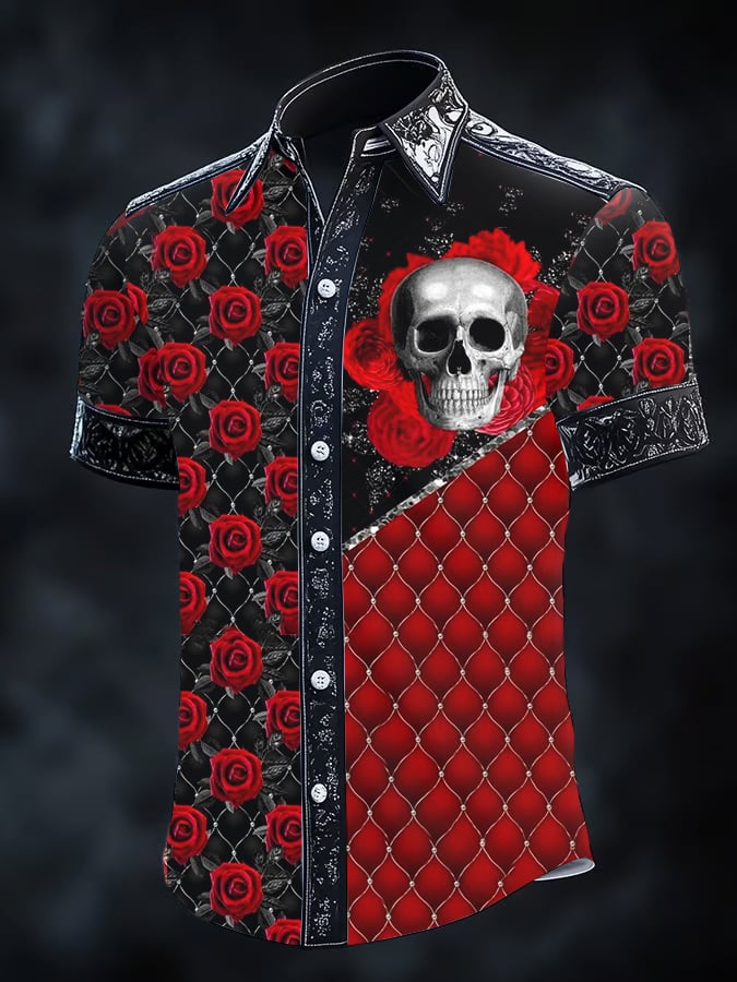 Camisa retro Gothic Dark para hombre