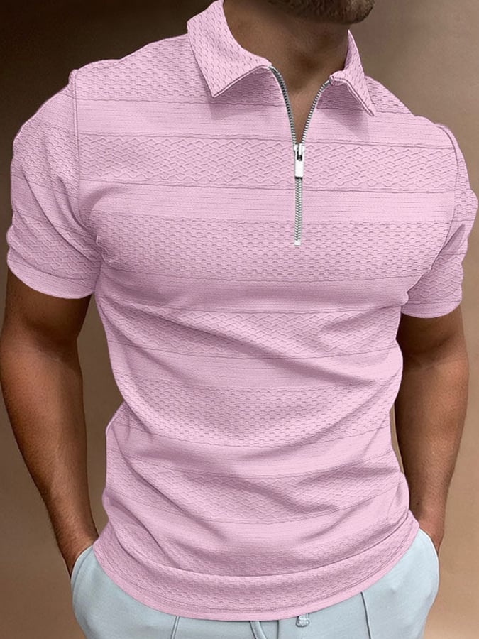 De moda casual solapa tejidoted jacquard Polo