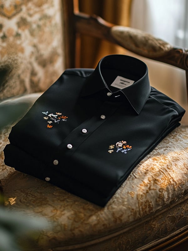 Camisa Western Equestrian estampado de manga larga para hombre