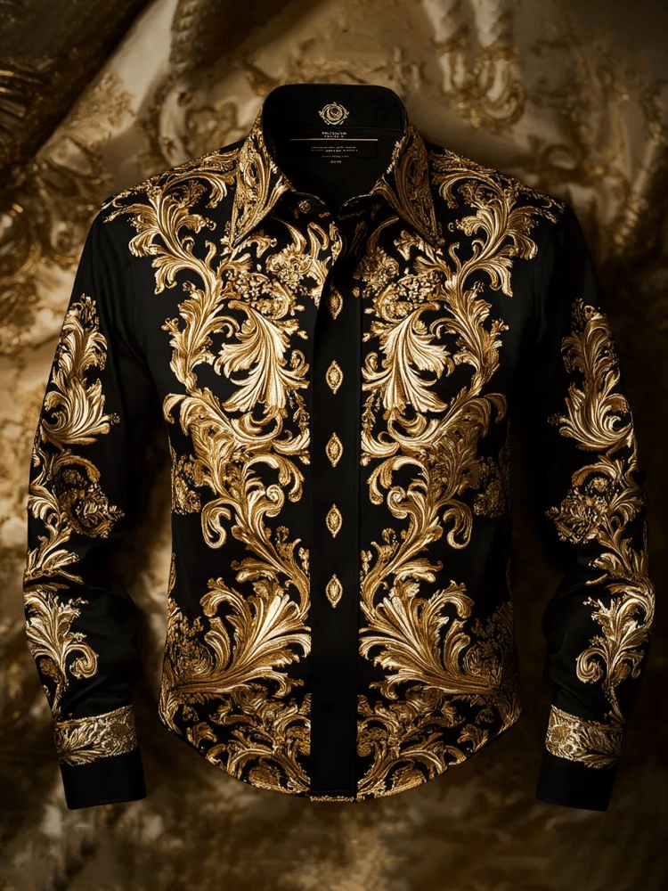 Camisa de lujo Gorgeous de manga larga para hombre