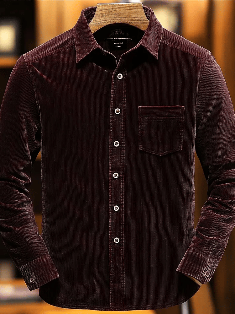 Camisa vintage ejecutivo Flannel de manga larga para hombre