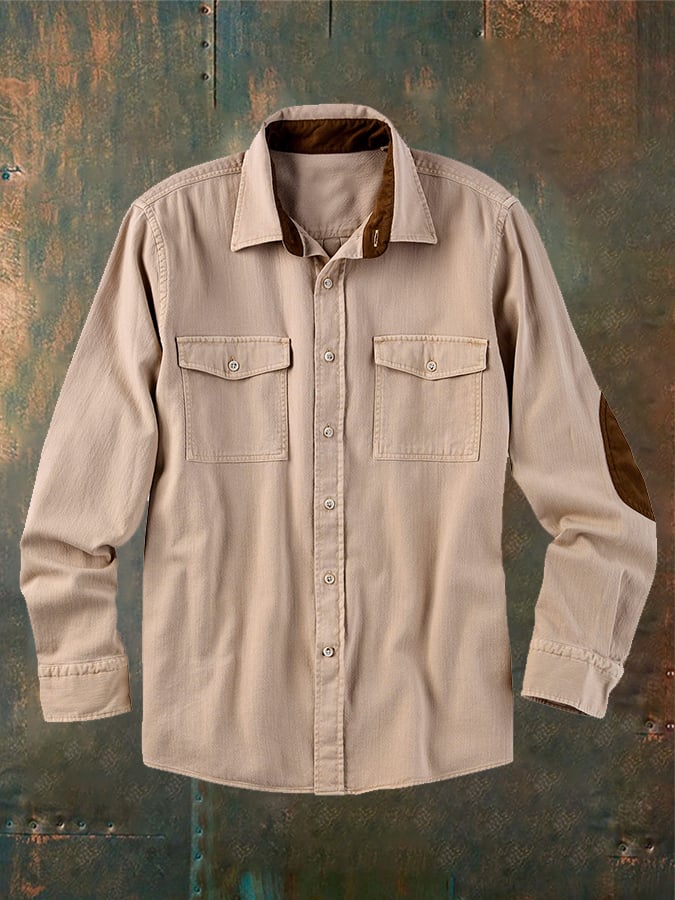 Camisa vintage Hunting With Elbow Patches para hombre