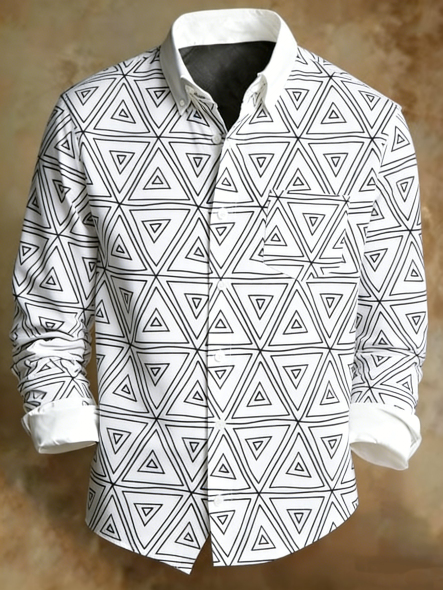 Geométrico Gradien ejecutivo Abstract Arcamiseta para hombre