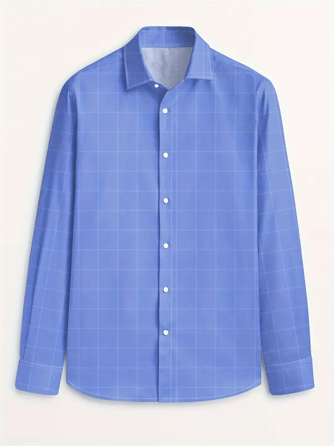 Camisa a cuadros ejecutivo casual para hombre