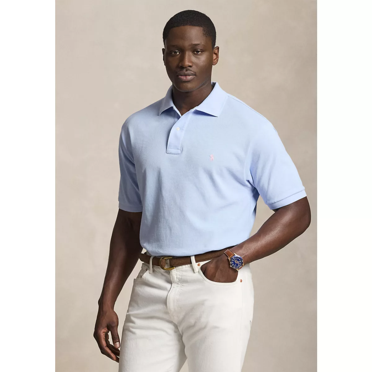 Big & Tall Classic Fit Mesh Polo Shirt - 7