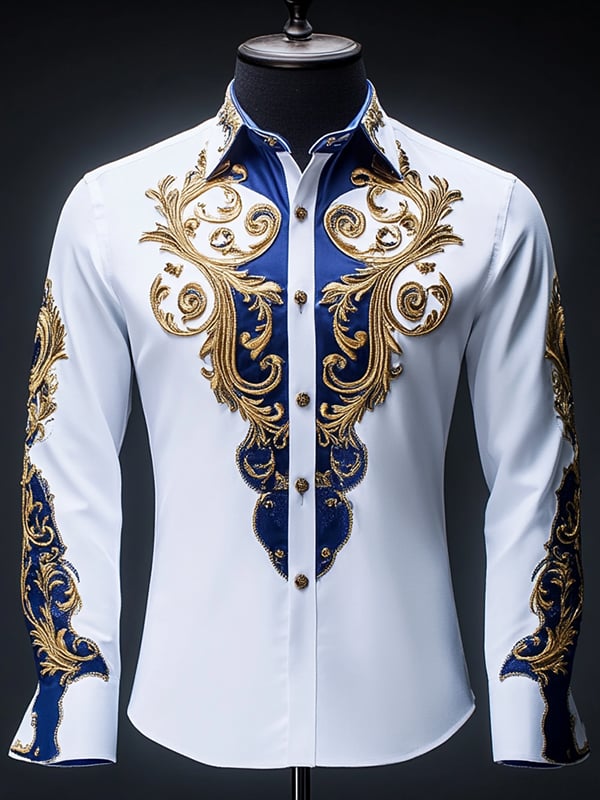Camisa de lujo Gorgeous de manga larga para hombre